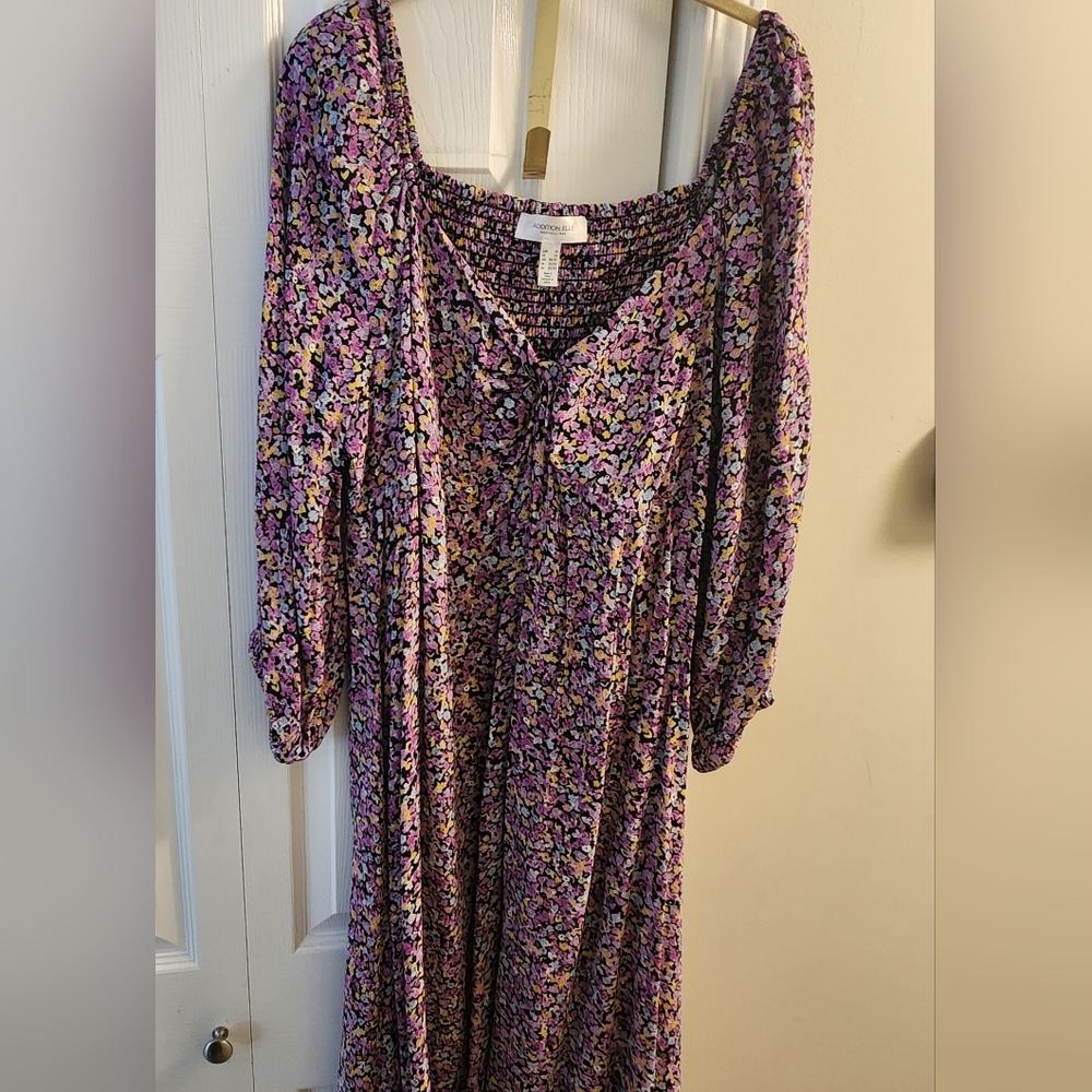 Woven Dress with 3/4 Sleeves - Addition Elle. 2X